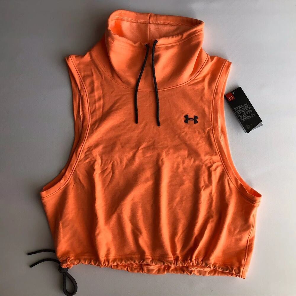 Under Armour Women's Fleece Sleeveless Featherweight Funnel Neck 1316677 906 L